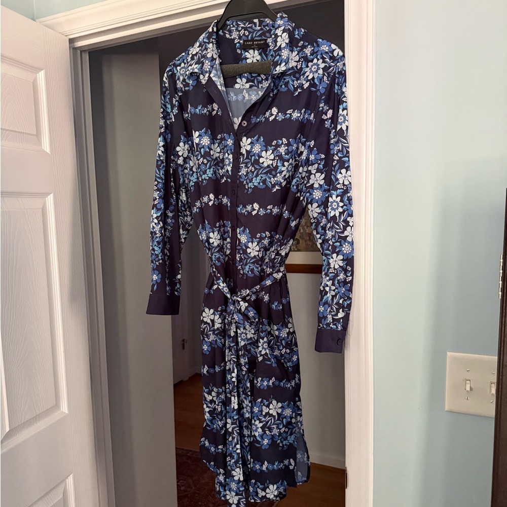 Lane Bryant Blue Floral Dress